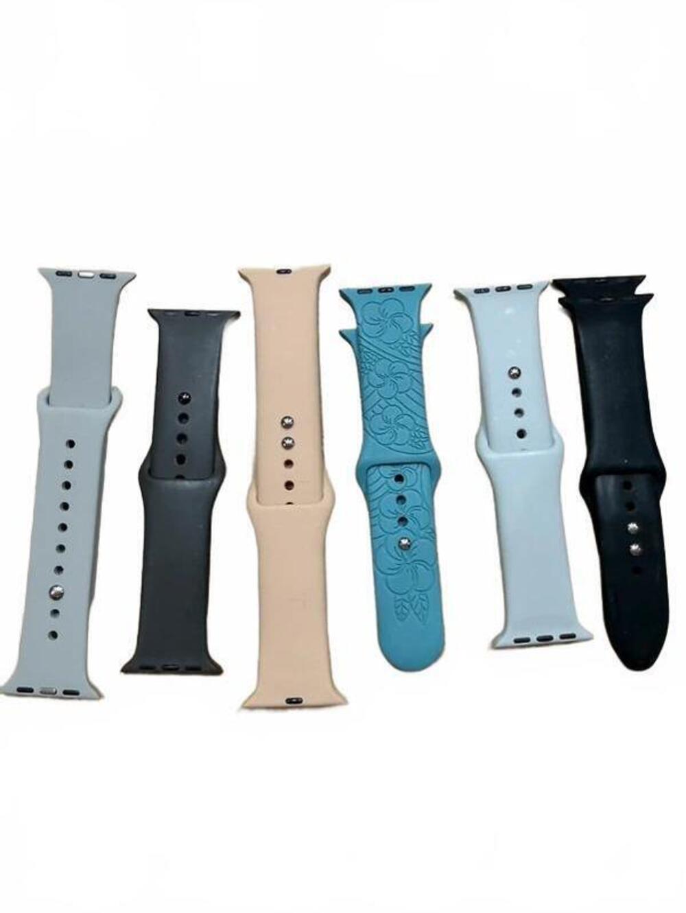 Lot of 6 Apple Watch Bands in Various Colors and Styles